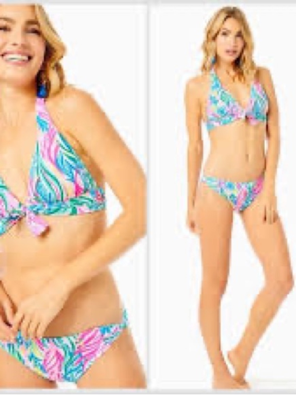 $166 Lilly Pulitzer Sea Turtle soirée bikini set Top size 12, bottom size 10
